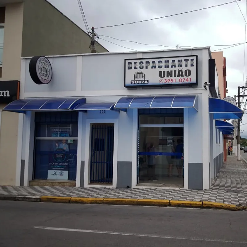 Fachada da Despachante União Souza na Rua Bernadino de Campos, Centro de Jacareí